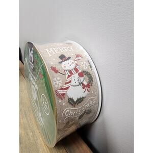 Member's Mark Premium Wired Edge Holiday Snowman Ribbon, 2.5" Wide x 50 Yards